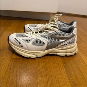 Axel Arigato Cream and Gray Sneakers